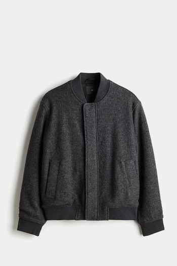 Regular Fit Wool-Blend Bomber Jacket