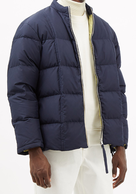 Stand-Collar Quilted Down Coat from Jil Sander