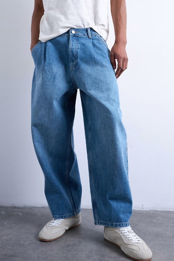 Pleated Barrel Jeans from Topman