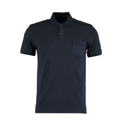 Navy Branded Pocket Polo Shirt