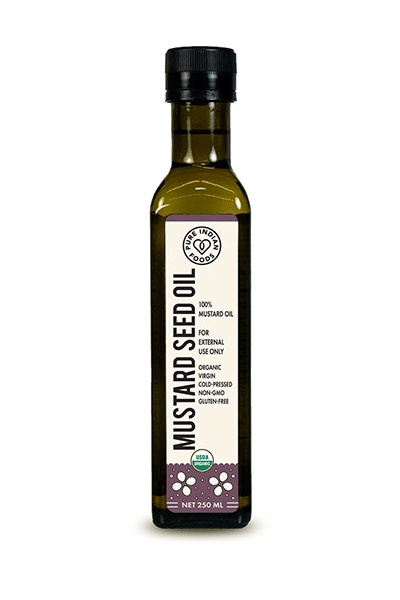Organic Cold Pressed Virgin Mustard Seed Oil from Pure Indian Foods