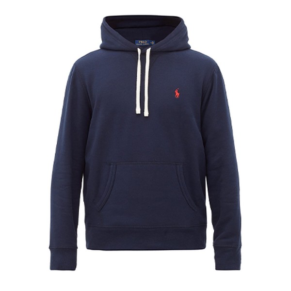 Logo Embroidered Jersey Hooded Sweatshirt