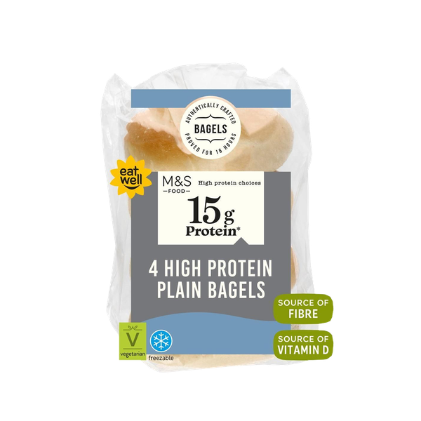 High Protein Plain Bagels from M&S