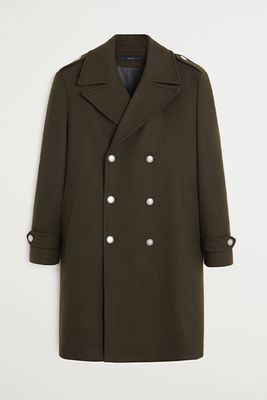 Double-Breasted Tailored Coat from Mango