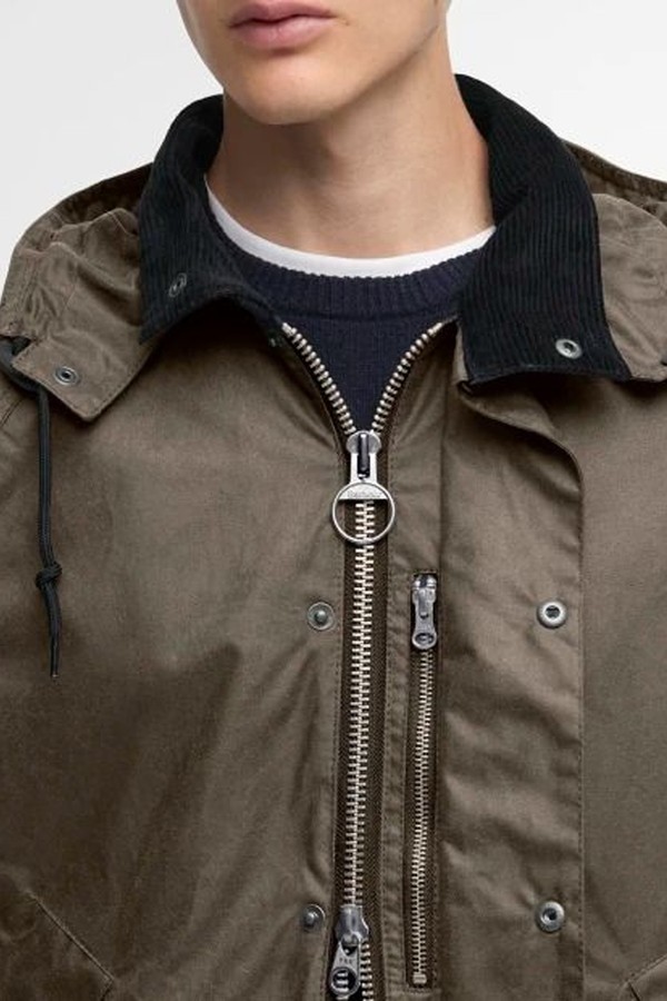 Stand Collar Waxed Cotton Parka from Margaret Howell x Barbour