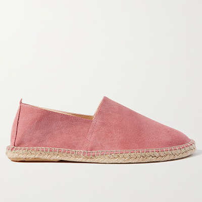 Suede Espadrilles Antique Rose from Anderson & Sheppard
