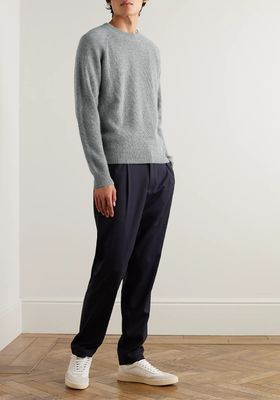 Ribbed Cashmere-Blend Sweater, £555 | ALLUDE