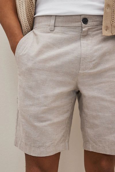 Linen Blend Chino Shorts