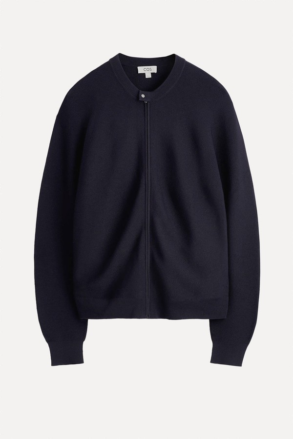 Racer-Neck Knitted Jacket from COS