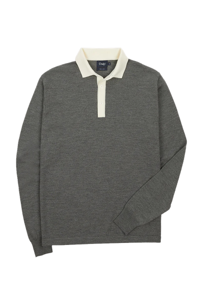 Merino Wool Knitted Rugby Shirt from Drake’s