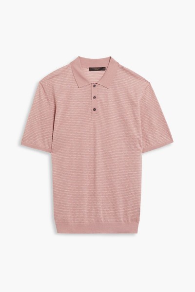 Striped Cashmere Silk And Hemp-Blend Polo Shirt from Ermenegildo Zegna