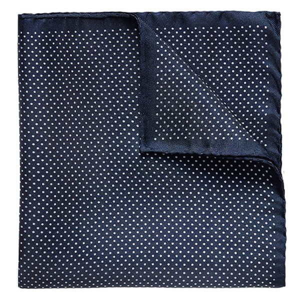 Navy Polka Dot Pocket Square from Eton