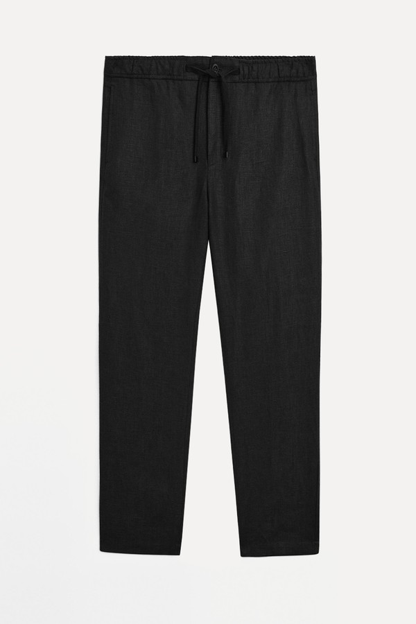 100% Linen Jogger Trousers from Massimo Dutti