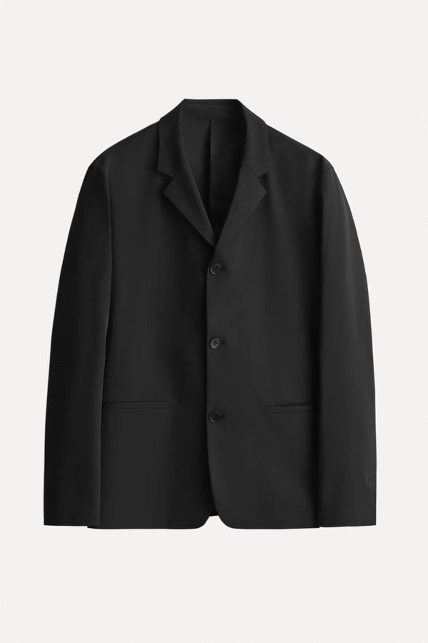 Unstructured Twill Blazer