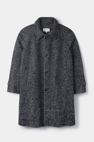 Herringbone Wool Silk Overcoat from Sir Plus