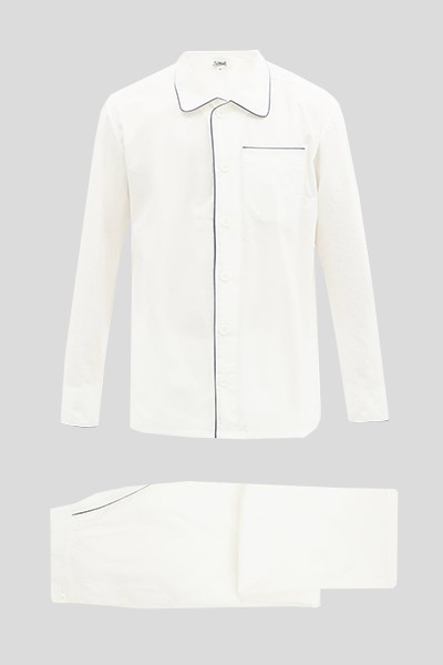 Piped Cotton Pyjamas from P. LE Moult