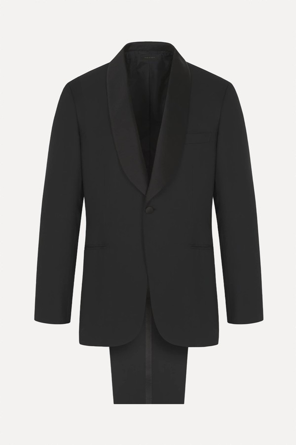 Super 160s Wool Barathea Tuexedo