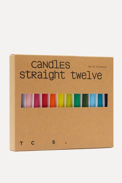 Set Of 12 Candles Rainbow  from The Conran Shop