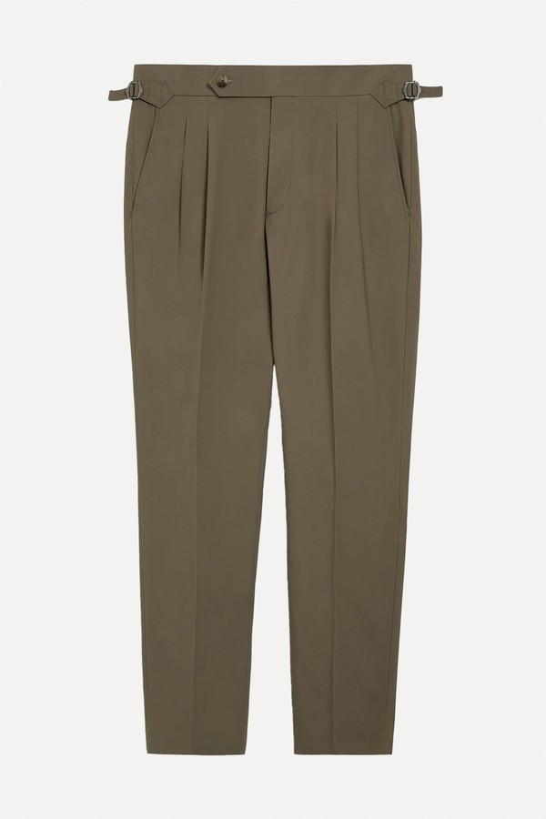 Cotton Pleated Trousers from Moss