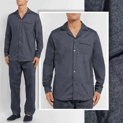 Brushed Cotton Twill Pyjama Shirt, £90 | Desmond & Dempsey