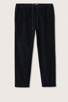 Tapered Cropped Corduroy Trousers from Mango