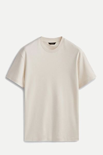 100% Cotton Medium Weight T-Shirt  from Massimo Dutti 