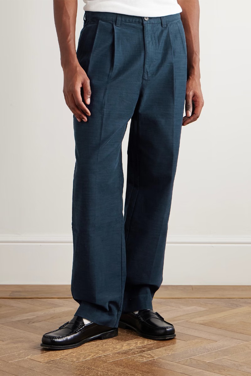 Straight-Leg Pleated Cotton-Sateen Trousers from Aimé Leon Dore