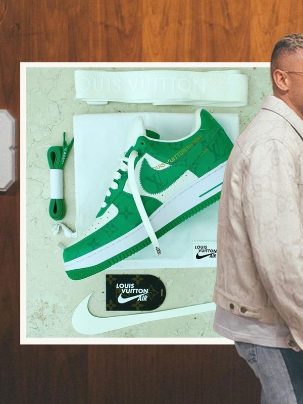 LOUIS VUITTON NIKE AIR FORCE 1 LOW WHITE GREEN - The Edit LDN