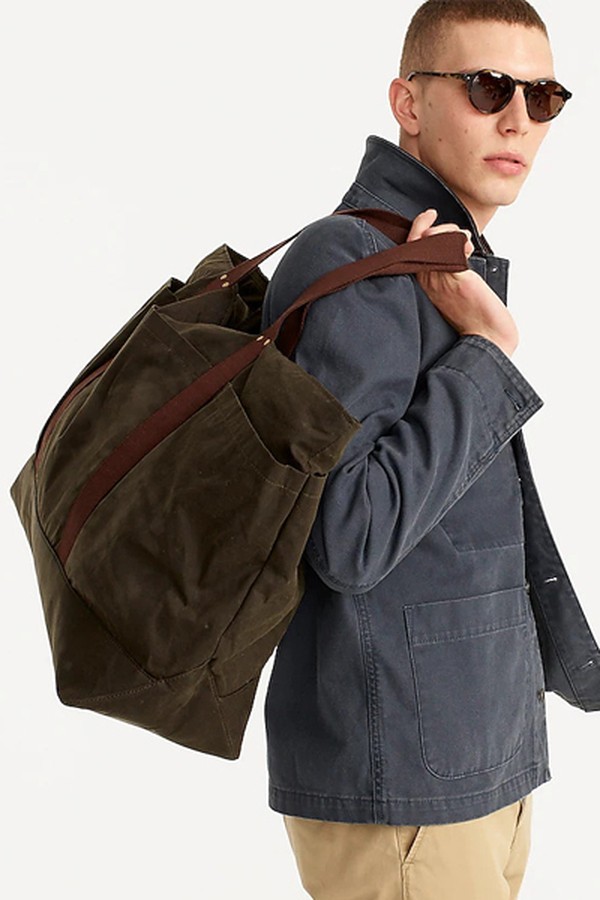 Waxed-Canvas Tote Bag