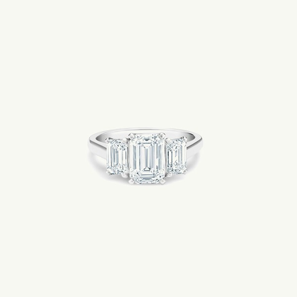 Trio Emerald-Cut Diamond Ring