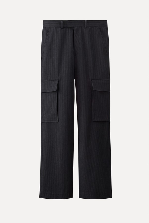 Wool-Blend Cargo Trousers