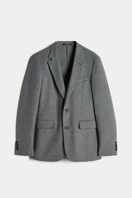 Travel Wool Cashmere Check Jacket