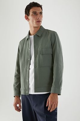 Cotton-Twill Shirt Jacket