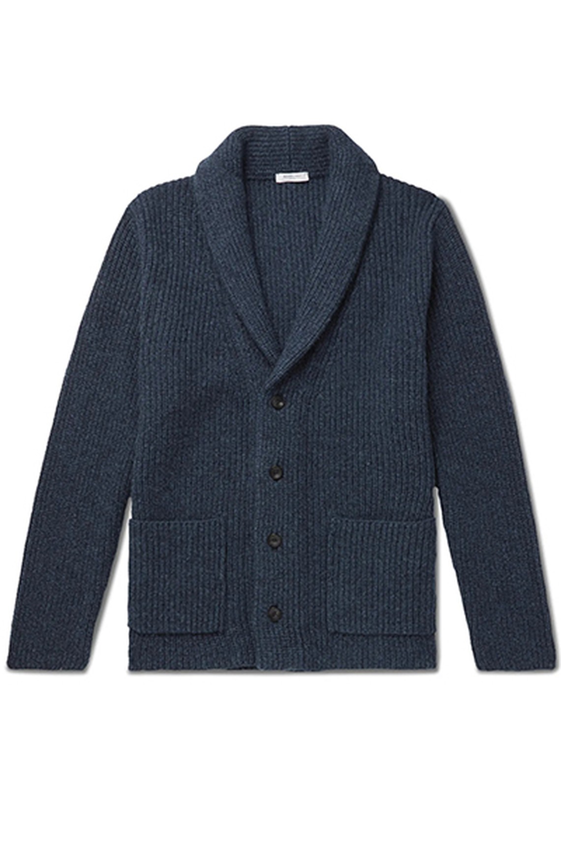 Shawl-Collar Ribbed Cardigan from Boglioli