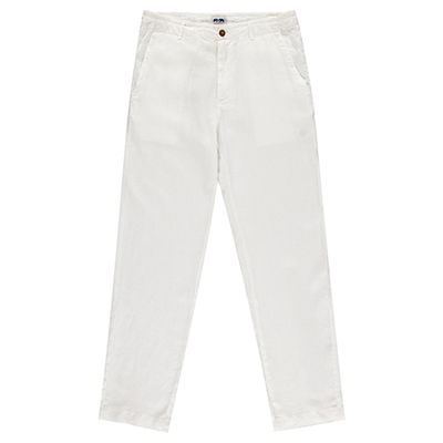 Randall Linen Trouser - White