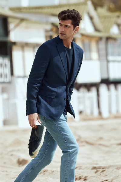 Slim Fit Linen Blazer