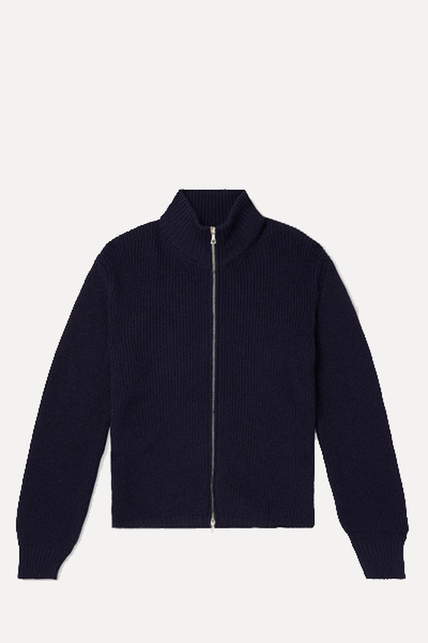 Ribbed Merino Wool Zip-Up Cardigan from Officine Générale