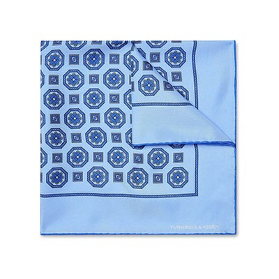 Printed Silk Twill Pocket Square from Turnball & Asser