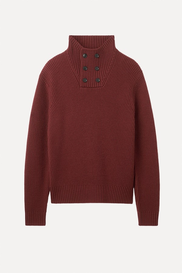 Peter Funnel Neck Wool Pullover