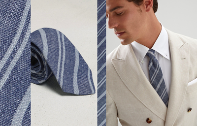Silk-Linen Tie, £170 | BRUNELLO CUCINELLI