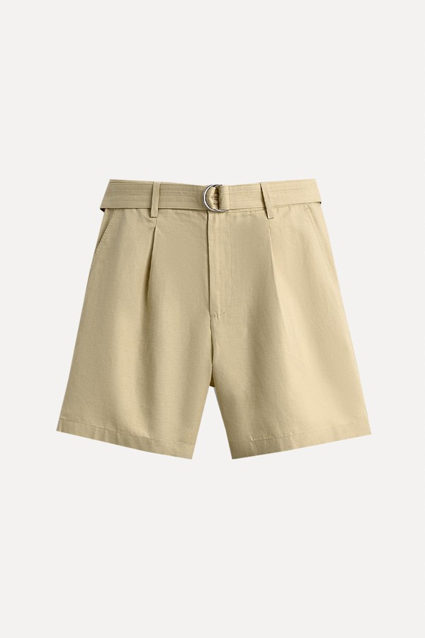 Cotton Linen Bermuda Shorts