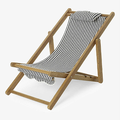 Mini Striped Canvas & Hardwood Beach Chair from Business & Pleasure Co.