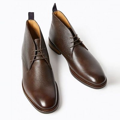 Leather Lace-up Chukka Boots