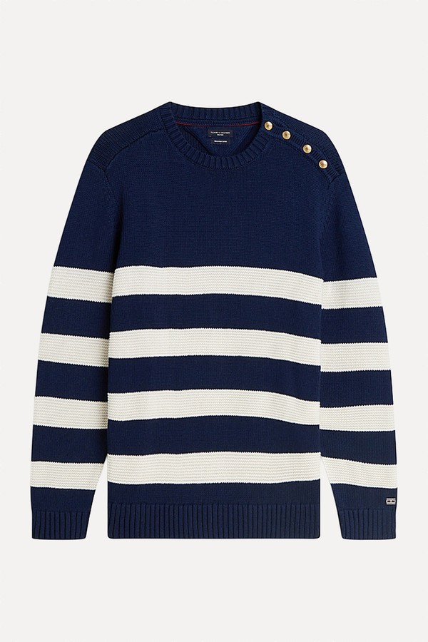 New York Label Relaxed Breton Stripe Jumper