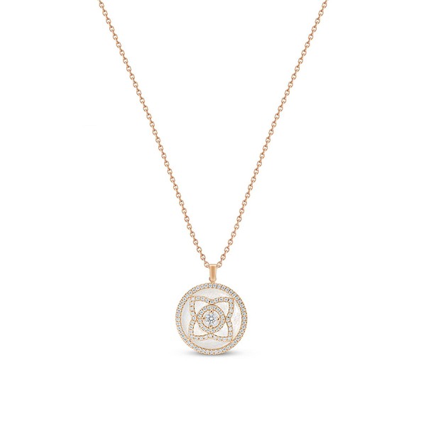 Enchanted Lotus Pendant In Rose Gold and Mother-Of-Pearl