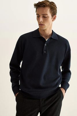 Cotton Polo Sweater from Massimo Dutti