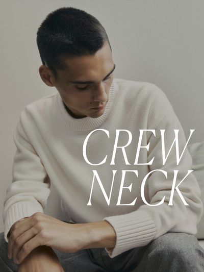 Knit Crew Neck Boxy-Fit Sweater, £69.96 | MASSIMO DUTTI