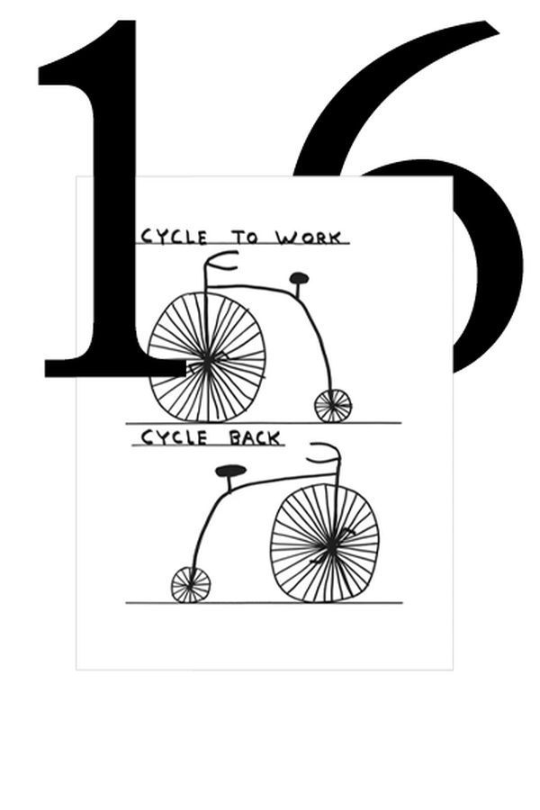 Work & Back Print from David Shrigley 