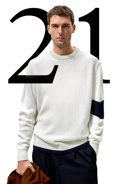 Jacquard Sweater With Stripes from Zara
