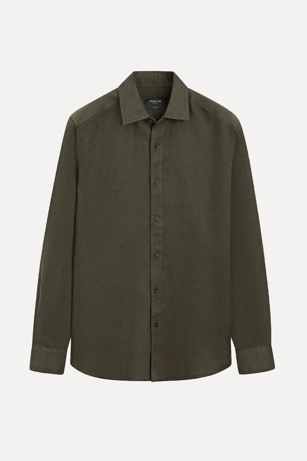 Slim Fit 100% Linen Shirt from Massimo Dutti